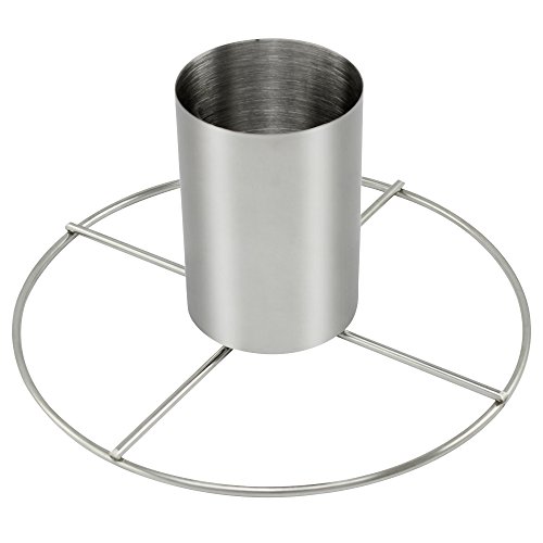 com-four® Hähnchenbräter aus Edelstahl - Hähnchengriller mit Aromabehälter - Grillbräter zum Garen von ganzen Hähnchen im Ofen oder auf dem Grill (01 Stück - mit Aromabehälter) von com-four