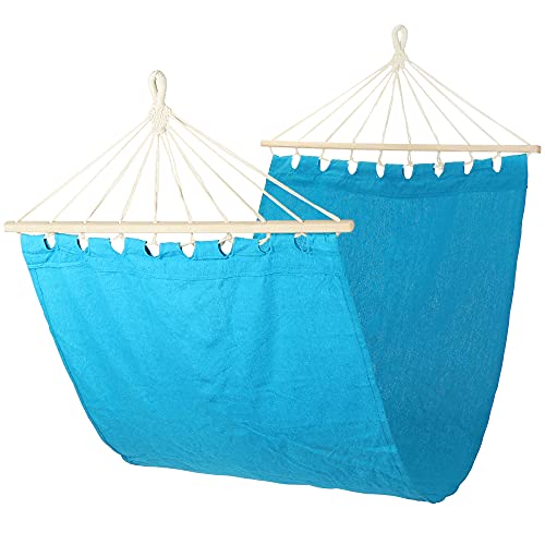 com-four® Hängematte - Mobile Hängematte bis 120 kg belastbar - Tragbare Hängematte für Innenbereich, Balkon, Terrasse und Garten - 200 x 80 cm (1 Stück - blau) von com-four