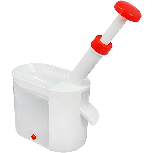 com-four® Kirschentkerner mit großem Behälter, Standfest mit Saugfüßen (01 Stück - Entkerner V2) von com-four