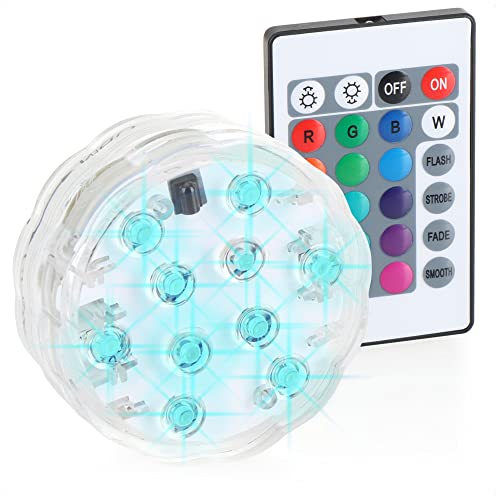 com-four® LED-Poolbeleuchtung mit Farbwechselfunktion - Energieeffizientes und batteriebetriebenes Licht für eine Oase der Entspannung (01 Stück - Poollampe LED) von com-four