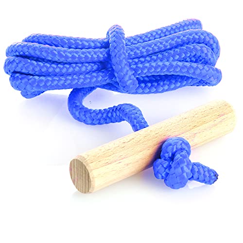 com-four® Premium Schlittenleine mit Holzgriff, extra Starkes Rodelzubehör Zugseil für Schlitten, Made in Germany! von com-four