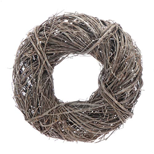 com-four® Rebenkranz - Deko-Türkranz aus Zweigen - DIY Naturkranz als Tischdeko, Fensterschmuck oder Türhänger zum selber Schmücken - geweißter natürlicher Dekokranz (1 Stück - Ø 28cm Natur) von com-four