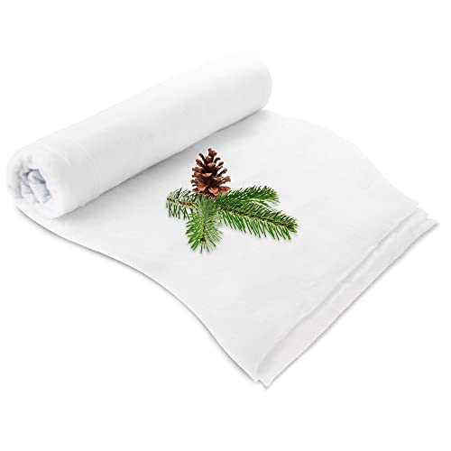 com-four® Schneematte für die Weihnachtsdeko - Kunstschnee zum Dekorieren und Basteln - Schneewatte als Dekoschnee (Matte weiß - 240cm) von com-four