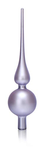 com-four® Weihnachtsbaumspitze matt - Christbaumspitze aus echtem Glas für Weihnachten - Tannenbaumspitze für den Christbaum, 28 cm von com-four