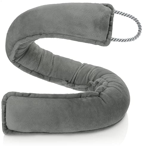 COM-FOUR® Zugluftstopper, extra Schwerer Windstopper MTI Kordel, effektiver Luftzugstopper, Gute Abdichtung gegen Zugluft und Wärmeverlust, Türvorleger (Dunkelgrau) von com-four