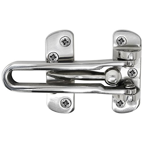 com-four® Sicherheitsbügel für Türen, Türriegel aus Edelstahl mit Befestigungsmaterial (01 Stück - Bügel) von com-four