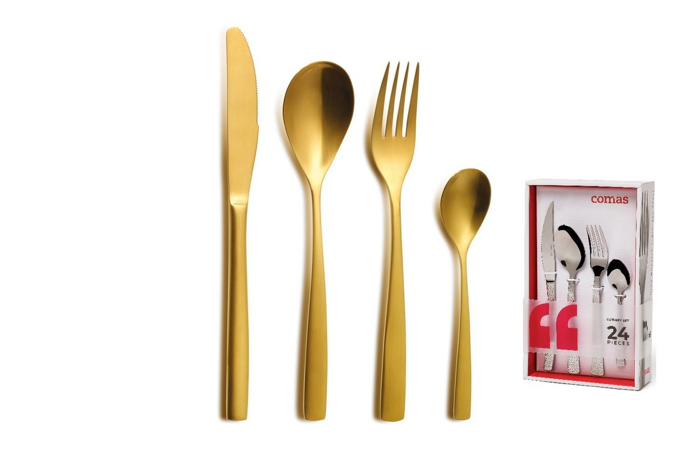 comas Besteck-Set Besteckset Gold Comas 24 Stk., Edelstahl 18/10 comas Besteck-Set Besteckset Gold Comas 24 Stk., Edelstahl 18/10 von comas