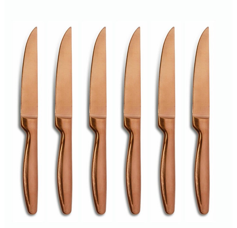 comas Steakmesser BOJ Satin Copper (6 Stück), satin-finish von comas