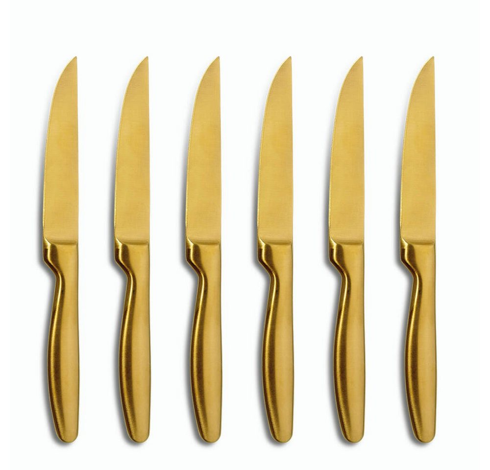 comas Steakmesser BOJ Satin Gold (6 Stück), satin-finish von comas