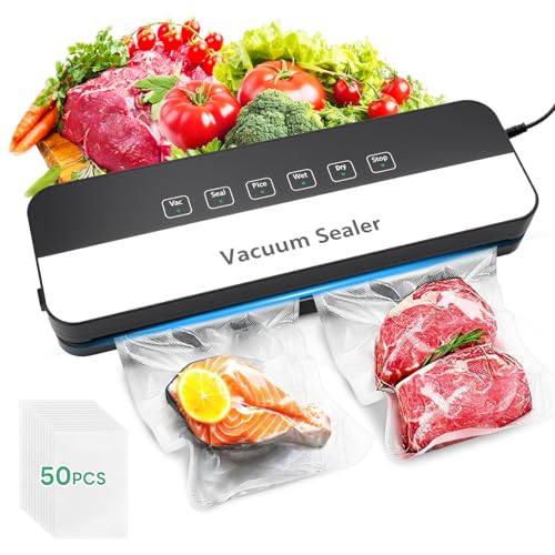 Vakuumierer, 6-in-1 Vakuumierer Lebensmittel Trocken-/Nassmodus, Lebensmittelfolien-Versiegelungsgerät mit Vakuumbeutel Vakuumierer, 6-in-1 Vakuumierer Lebensmittel Trocken-/Nassmodus, Lebensmittelfolien-Versiegelungsgerät mit Vakuumbeutel von comeder