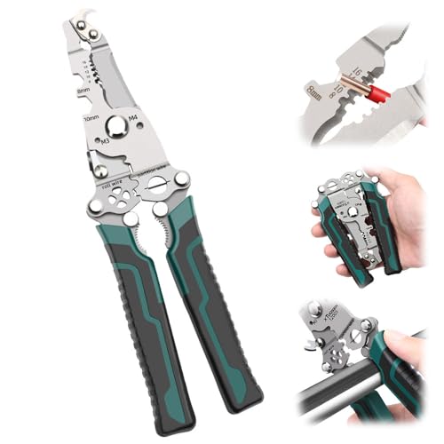 Abisolierzange,18 in 1 Faltbar Abisolierzange Automatisch mit Selbsteinstellenden Backen,für elektroinstallation (#01) von comeenm