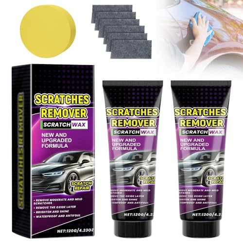 Auto Kratzer Reparaturpaste, Autolack Reparatur Polieren Paste,120ML Kratzer Reparatur Wachs Kratzerentfernungs Entferner für Auto Verschiedene Oberflächen (2 Stück) von comeenm