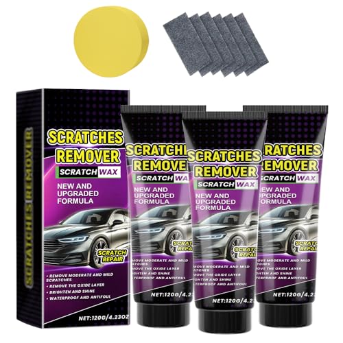 Auto Kratzer Reparaturpaste, Autolack Reparatur Polieren Paste,120ML Kratzer Reparatur Wachs Kratzerentfernungs Entferner für Auto Verschiedene Oberflächen (3 Stück) von comeenm