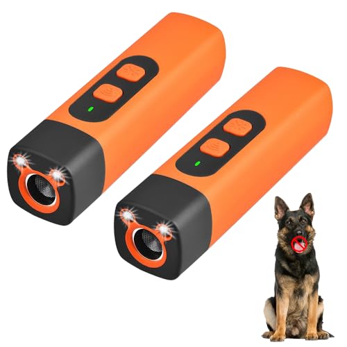 Antibell Ultraschall Gerät, 2025 Neu Ruhemeister Pro Hundeabwehr Ultraschall mit 3 Frequenzen LED-Lampe, Schonendes Ultraschall-Training für Ruhiges Zuhause für Kleine Mittel Große Hunde (2PC) von comepew