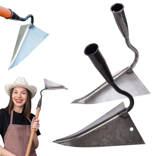 Dreieckige Gartenhacke, 2025 Neu Triangle Hoe Garden Tool, Unkrauthacke zum Lockern 30cm Stainless Steel Pflanzhacke Robuste Garten Handwerkzeuge zum lüften lockern und jäten des Bodens (2PC) von comepew