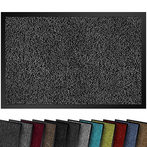 comflor Hochwertige Fußmatte Anthrazit 90x120 groß für Innen & Außen - Schmutzfangmatte rutschfest, waschbar & wetterfest - Fussmatte für Eingangsbereich & Aussenbereich - Läufer Flur dünn comflor Hochwertige Fußmatte Anthrazit 90x120 groß für Innen & Außen - Schmutzfangmatte rutschfest, waschbar & wetterfest - Fussmatte für Eingangsbereich & Aussenbereich - Läufer Flur dünn von comflor