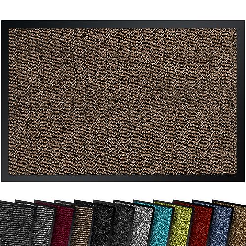 comflor Hochwertige Fußmatte Braun-Schwarz 90x150 groß für Innen & Außen - Schmutzfangmatte rutschfest, waschbar & wetterfest - Fussmatte für Eingangsbereich & Aussenbereich - Läufer Flur dünn comflor Hochwertige Fußmatte Braun-Schwarz 90x150 groß für Innen & Außen - Schmutzfangmatte rutschfest, waschbar & wetterfest - Fussmatte für Eingangsbereich & Aussenbereich - Läufer Flur dünn von comflor