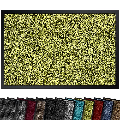 comflor Hochwertige Fußmatte Grün 60x90 groß für Innen & Außen - Schmutzfangmatte rutschfest, waschbar & wetterfest - Fussmatte für Eingangsbereich & Aussenbereich - Läufer Flur dünn von comflor