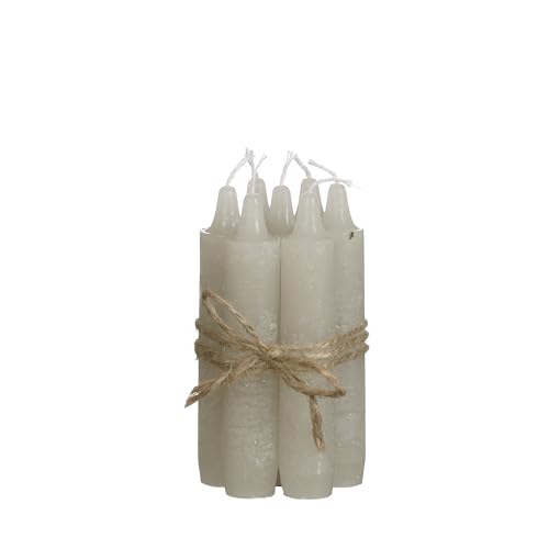 Comforder Kerzen Set (7 Stück), 11cm Stabkerzen Hellgrau, Tafelkerzen Einfarbig, 4+ Stunden Brenndauer von comforder