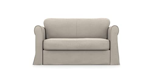 COMFORTLY 2-Sitzer-Schonbezug für Sofa, Bett, handgefertigt, kompatibel mit Hagalund-Schlafcouch, nur Bezüge, nur Bezüge (Kaschmir-Mischungen, Beige) von comfortly