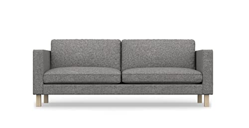 COMFORTLY 3-Sitzer-Sofa-Schonbezug, handgefertigt, kompatibel mit Karlstad-Couch, nur Bezüge (strapazierfähig, anthrazit) von comfortly