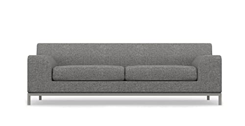 COMFORTLY 3-Sitzer-Sofa-Schonbezug, handgefertigt, kompatibel mit Kramfors-Couch, nur Bezüge (strapazierfähig, anthrazit) von comfortly