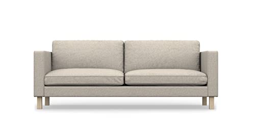 COMFORTLY 3-Sitzer Sofa Schonbezug Ersatz handgefertigt kompatibel mit KARLSTAD Couch (Cashmere Blends - Beige) von comfortly
