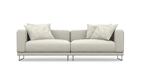 COMFORTLY 3-Sitzer Sofa Schonbezug Ersatz handgefertigt kompatibel mit TYLÖSAND Couch (240cm) (strapazierfähig - cremefarben) von comfortly