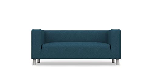 COMFORTLY Ersatzbezug für 2-Sitzer, handgefertigt, kompatibel mit Klippan-Couch, nur Bezüge, nur Bezüge (strapazierfähig, blau) von comfortly