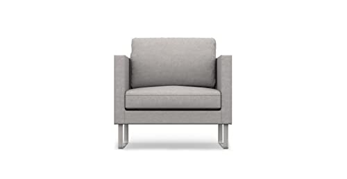 COMFORTLY Ersatzbezug für Sessel, handgefertigt, kompatibel mit Melby-Stuhl-Liegestuhl, Leinen-Mischungen, Grau / Beige von comfortly