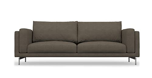 NOCKEBY 3-Sitzer-Sofa-Schonbezug, handgefertigt, kompatibel mit NOCKEBY Couch, nur Bezüge, Leinenmischung, Dunkelbeige von comfortly