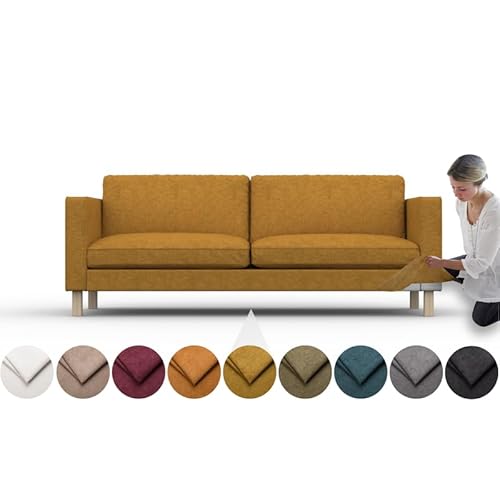 comfortly Bezug für Karlstad 3-Sitzer-Sofabett, Ersatz-Schonbezug, strapazierfähig, 7-teilig, weicher, strapazierfähiger, waschbarer Stoff, leicht zu reinigen und zu ersetzen (Krone - Curcuma) von comfortly
