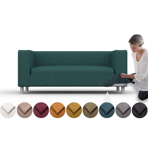 comfortly Bezug für Klippan 2-Sitzer-Sofa, Ersatz-Schonbezug, strapazierfähig, 1 Stück, weicher, strapazierfähiger, waschbarer Stoff, leicht zu reinigen und zu ersetzen, Krone, Ozeanblau comfortly Bezug für Klippan 2-Sitzer-Sofa, Ersatz-Schonbezug, strapazierfähig, 1 Stück, weicher, strapazierfähiger, waschbarer Stoff, leicht zu reinigen und zu ersetzen, Krone, Ozeanblau von comfortly