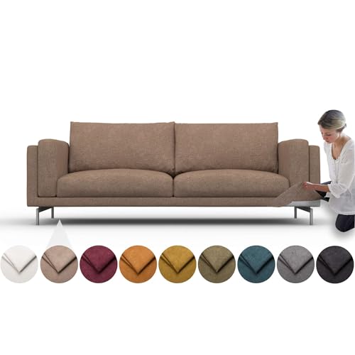 comfortly Bezug für Nockeby 3-Sitzer-Sofa, Ersatz-Schonbezug, strapazierfähig, 7-teilig, weicher, strapazierfähiger, waschbarer Stoff, leicht zu reinigen und zu ersetzen (Krone – Antilope) von comfortly