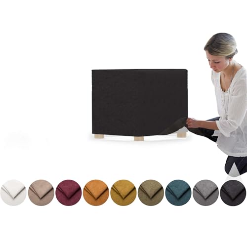 comfortly Bezug für Pallbo Fußhocker, Ersatz-Schonbezug, strapazierfähig, 1 Stück, weicher, strapazierfähiger, waschbarer Stoff, leicht zu reinigen und zu ersetzen (Krone, Schwarz) von comfortly