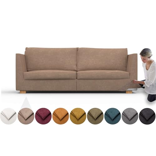 comfortly Bezug für Stockholm 3,5-Sitzer-Sofa, Ersatz-Schonbezug, strapazierfähig, 6-teilig, weicher, strapazierfähiger, waschbarer Stoff, leicht zu reinigen und zu ersetzen (Krone – Antilope) von comfortly