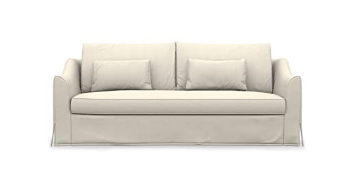comfortly Ersatzbezug für 3-Sitzer-Sofas, handgefertigt, kompatibel mit Farlov-Couch, nur Bezüge (Krone, Elfenbein) von comfortly