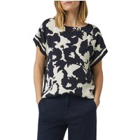 Comma Kurzarmbluse, mit All-Over Print von comma