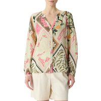 Comma Langarmbluse, mit All-Over Print von comma
