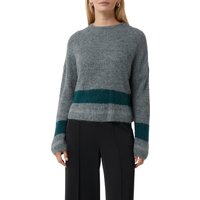 Comma Strickpullover Unifarben mit Längstreifen Comma Strickpullover Unifarben mit Längstreifen von comma