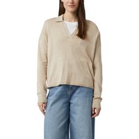 Comma Strickpullover mit V-Ausschnitt und Polo Kragen von comma