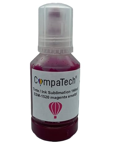 Compa Tech Sublimationstinte ersetzt Epson Tinte 140 ml (Single, Magenta) von compatech