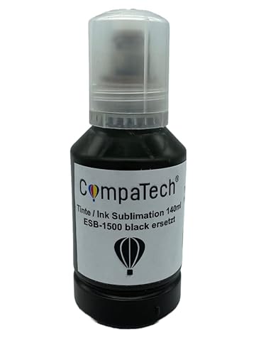 Compa Tech Sublimationstinte ersetzt Epson Tinte 140 ml (Single, Schwarz) von compatech