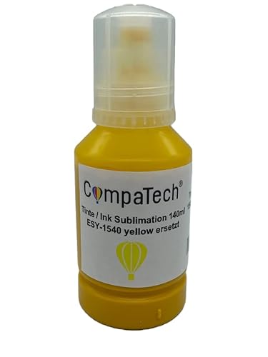 Compa Tech Sublimationstinte ersetzt Epson Tinte 140 ml (Single, Yellow) von compatech