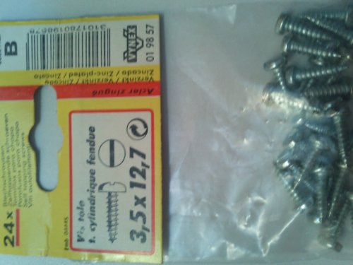 3101780198578 VYNEX Schrauben Zylinderkopf 3,5 x 12,7 CP:2, Grau, Einheitsgröße von comptoir de la droguerie
