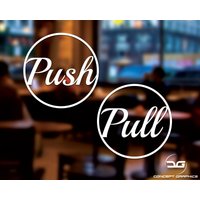 Push-And-Pull-Vinyl-Aufkleber-Aufkleber Sicherheitsschilder Ideal Für Fenster, Türen in Unternehmen, Verschiedene Farben Erhältlich von conceptgraphics15
