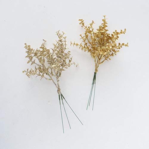 Dekozweig 2er Set, Gold Gold von condecoro