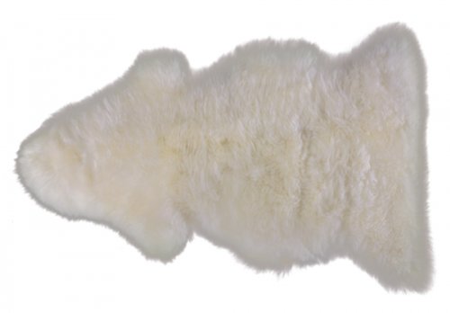 Lammfell weiß, langwollig (90-100 cm) Schaf-Fell Bettvorleger von condecoro