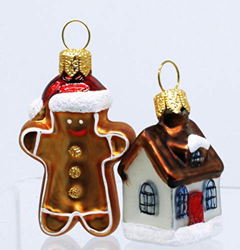 condecoro Lebkuchenmann & Haus Christbaumschmuck Christbaumkugel 2er Set von condecoro