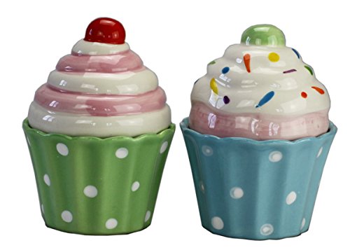 condecoro Dufkerze 'Cupcake' Kerze mit Keramiktopf und Deckel H 5cm, 2er Set von condecoro